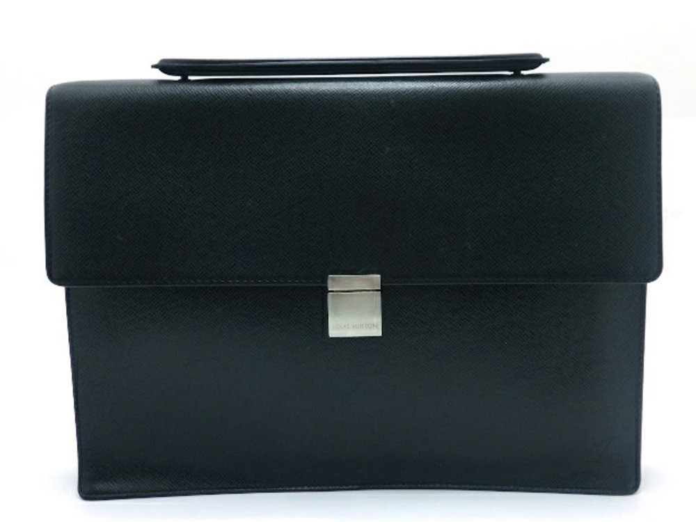 LOUIS VUITTON Angara Business Bag Taiga Leather Ardoise